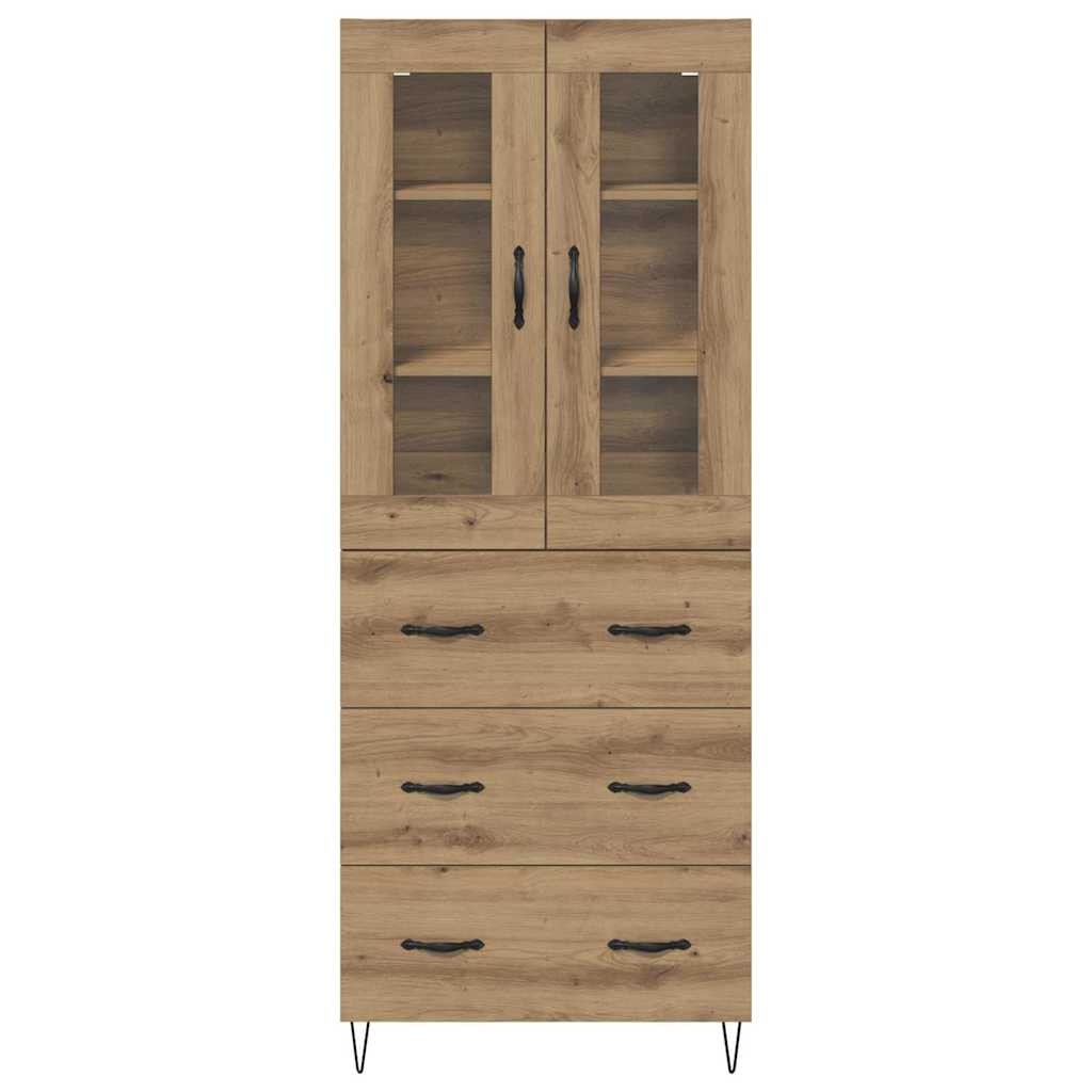 Vysoký Bufet Artisanový Dub 69,5 X 34 X 90 Cm Kompozitní Dřevo