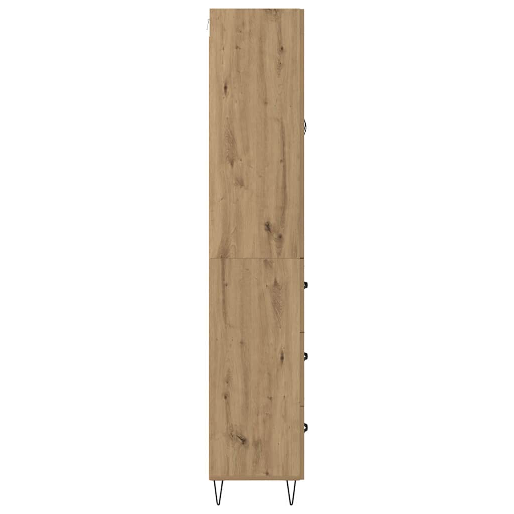 Vysoký Bufet Artisanový Dub 69,5 X 34 X 90 Cm Kompozitní Dřevo