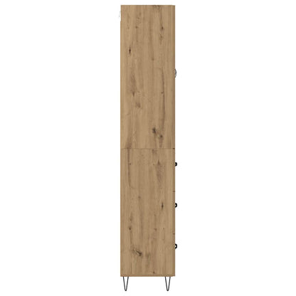 Vysoký Bufet Artisanový Dub 69,5 X 34 X 90 Cm Kompozitní Dřevo