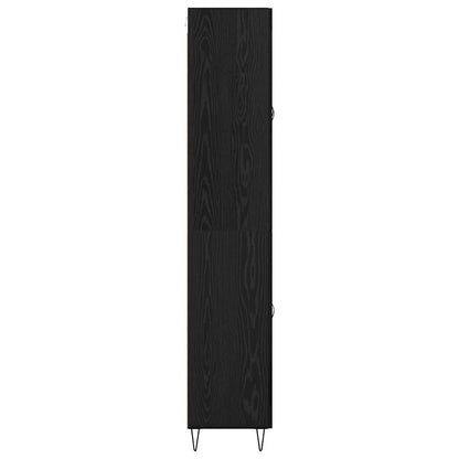 Vysoký Bufet Černý Dub 69,5 X 34 X 90 Cm Kompozitní Dřevo