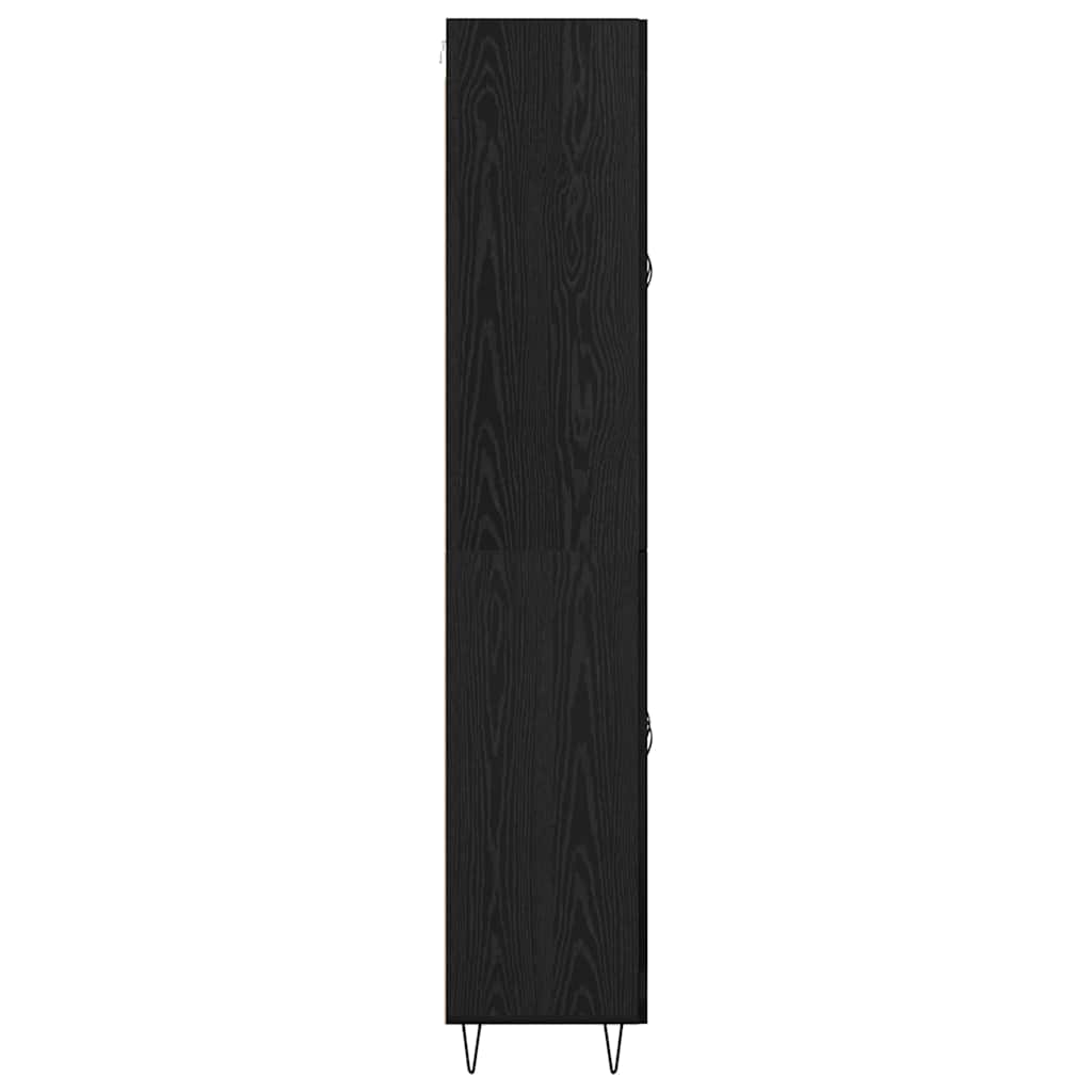 Vysoký Bufet Černý Dub 69,5 X 34 X 90 Cm Kompozitní Dřevo