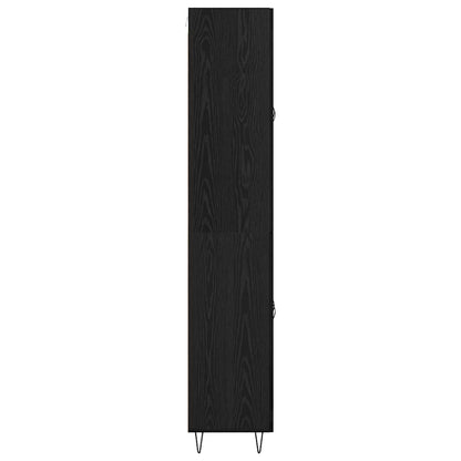 Vysoký Bufet Černý Dub 69,5 X 34 X 90 Cm Kompozitní Dřevo