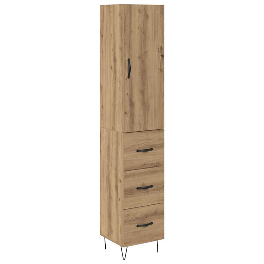 Vysoký Bufet Artisanový Dub 34,5 X 34 X 90 Cm Kompozitní Dřevo
