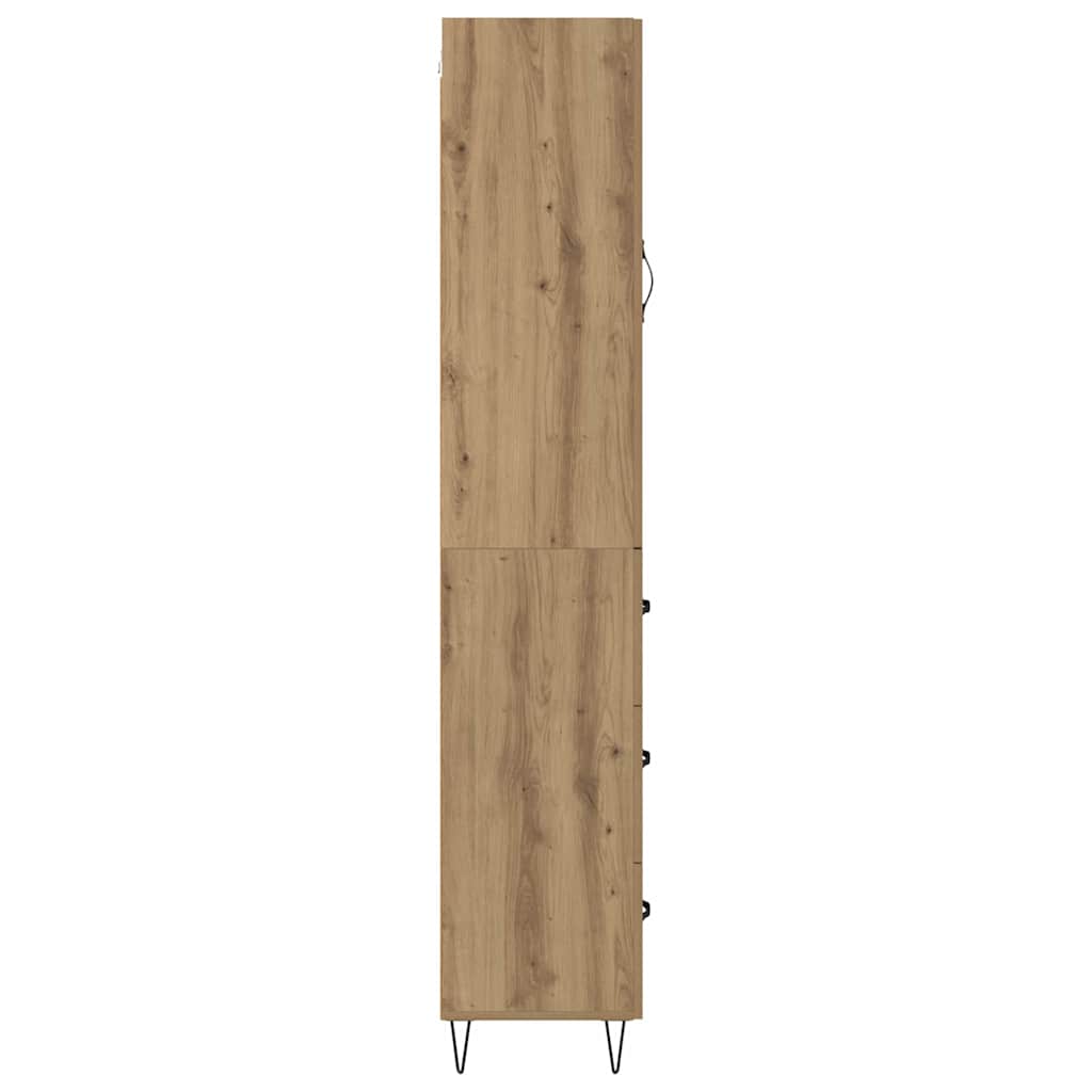 Vysoký Bufet Artisanový Dub 34,5 X 34 X 90 Cm Kompozitní Dřevo