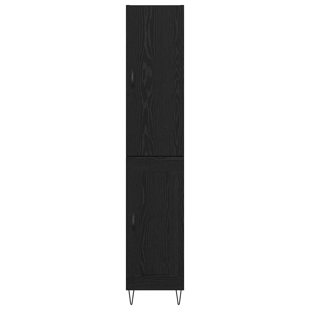 Vysoký Bufet Černý Dub 34,5 X 34 X 90 Cm Kompozitní Dřevo
