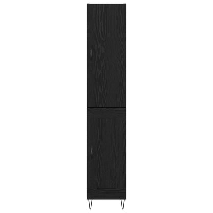 Vysoký Bufet Černý Dub 34,5 X 34 X 90 Cm Kompozitní Dřevo