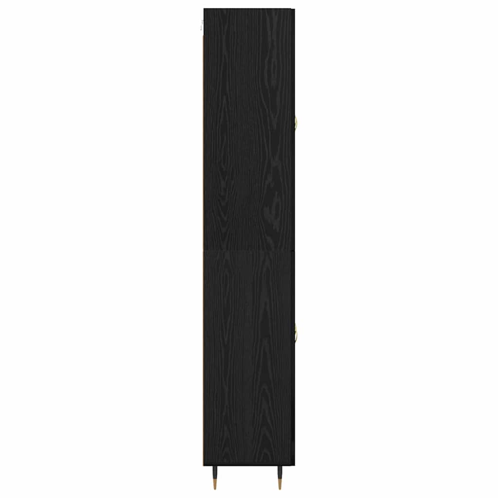 Vysoký Bufet Černý Dub 69,5 X 34 X 90 Cm Kompozitní Dřevo