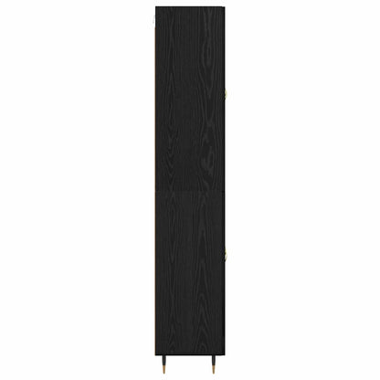 Vysoký Bufet Černý Dub 69,5 X 34 X 90 Cm Kompozitní Dřevo