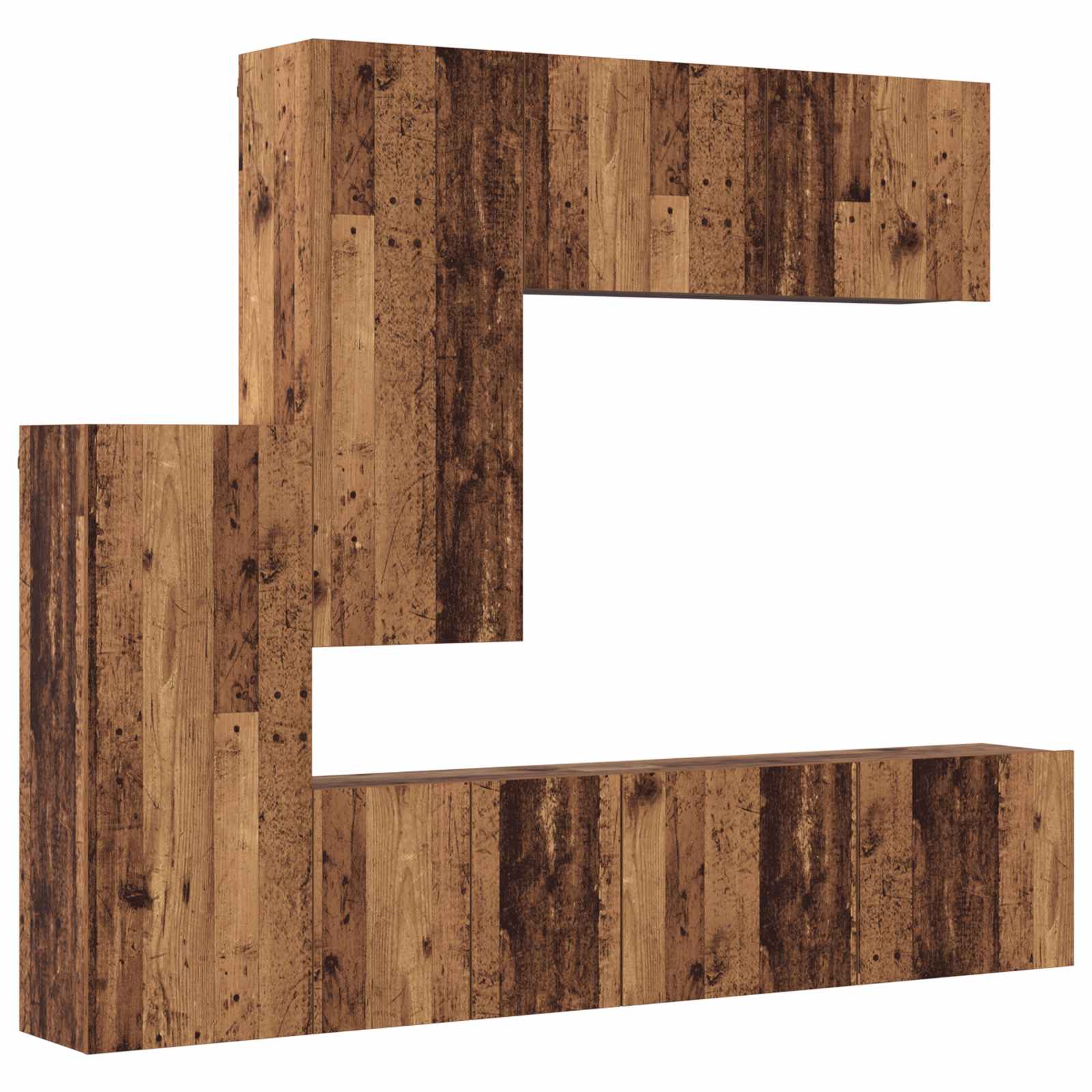 Nástěnná Skříňka Na Tv 5 Ks Staré Dřevo Kompozitní Dřevo