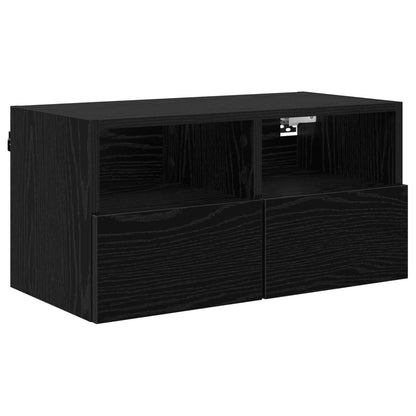 Nábytkové Stěny Pro Tv 4 Ks Černý Dub Kompozitní Dřevo