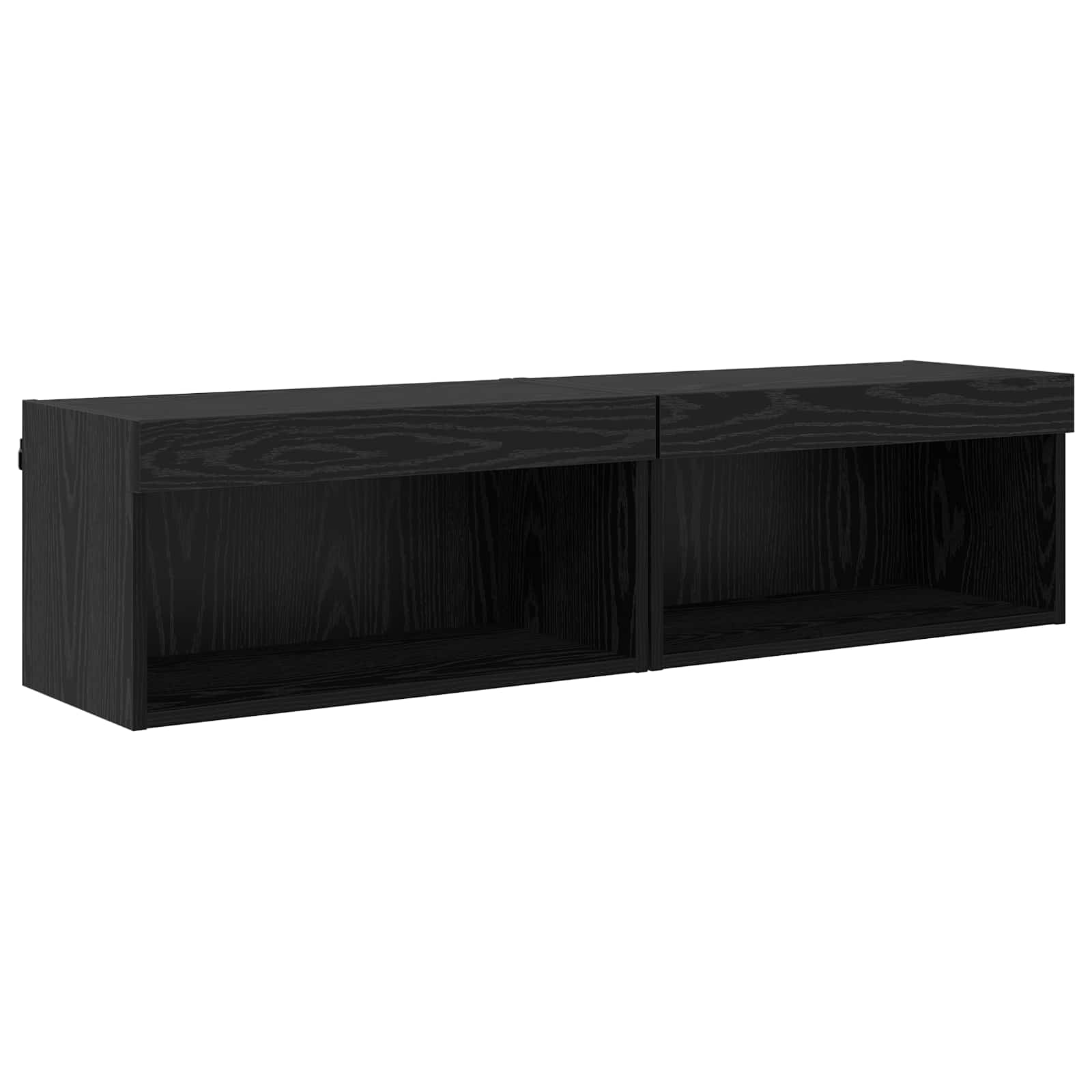 Nástěnná Skříňka Na Tv 6 Ks Černý Dub Kompozitní Dřevo