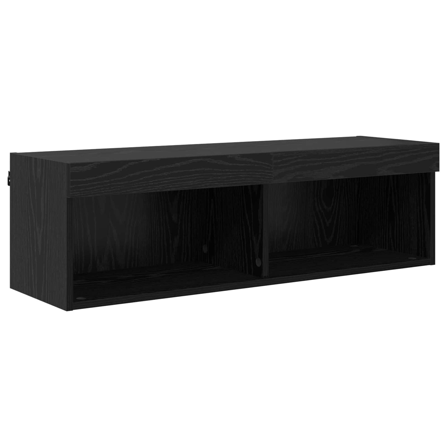 Tv Nástěnné Jednotky S Led 6 Ks Černý Dub Kompozitní Dřevo