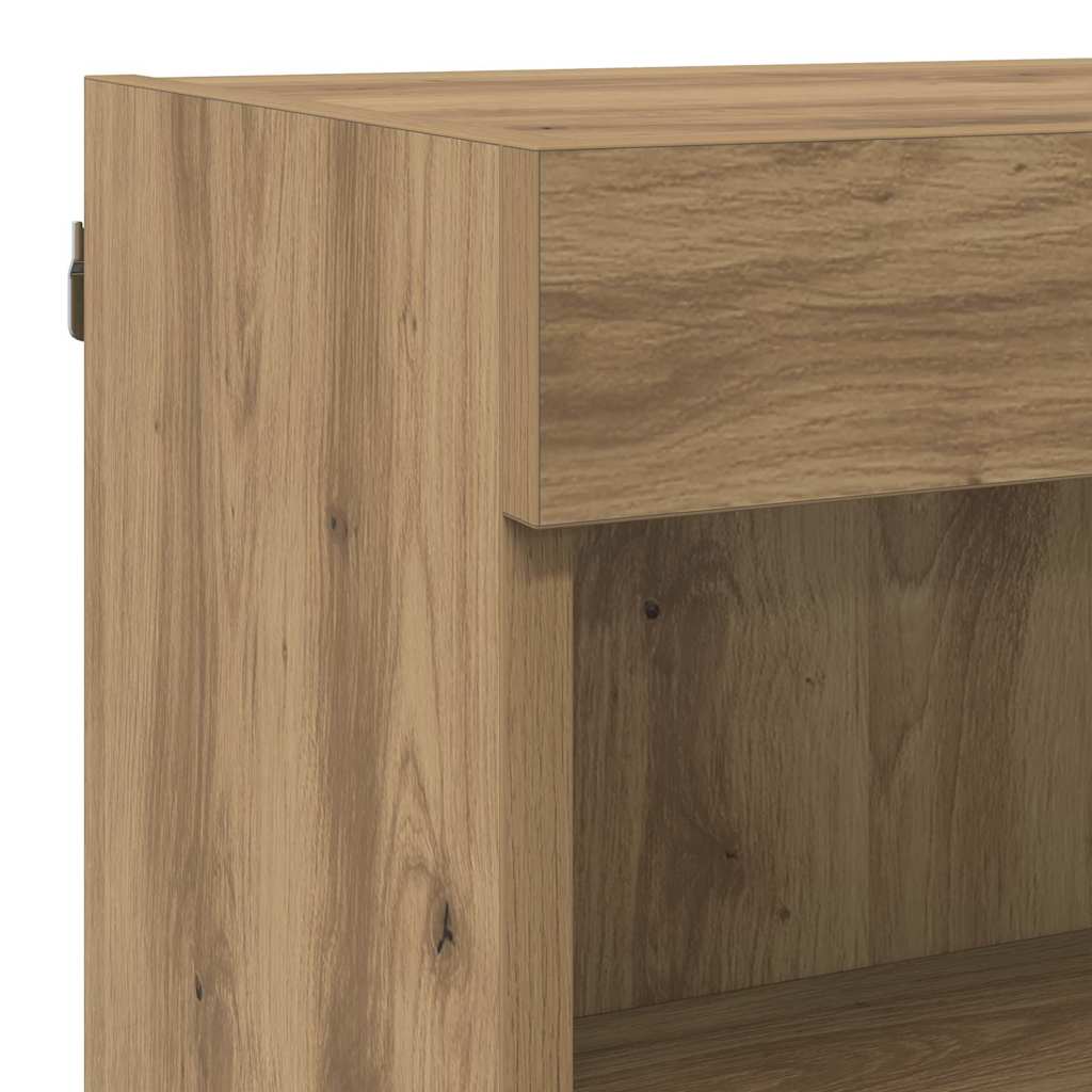 Tv Nástěnné Jednotky S Led 6 Ks Artisanový Dub Kompozitní Dřevo