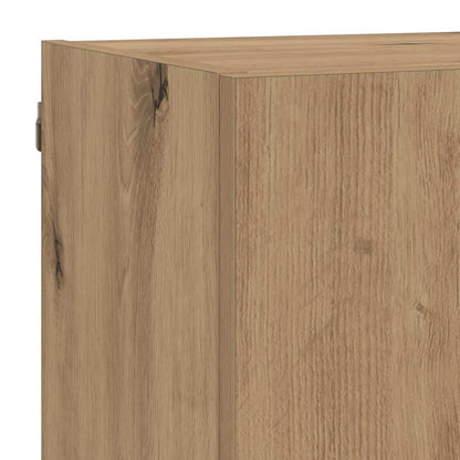 Tv Nástěnné Jednotky S Led 5 Ks Artisanový Dub Kompozitní Dřevo