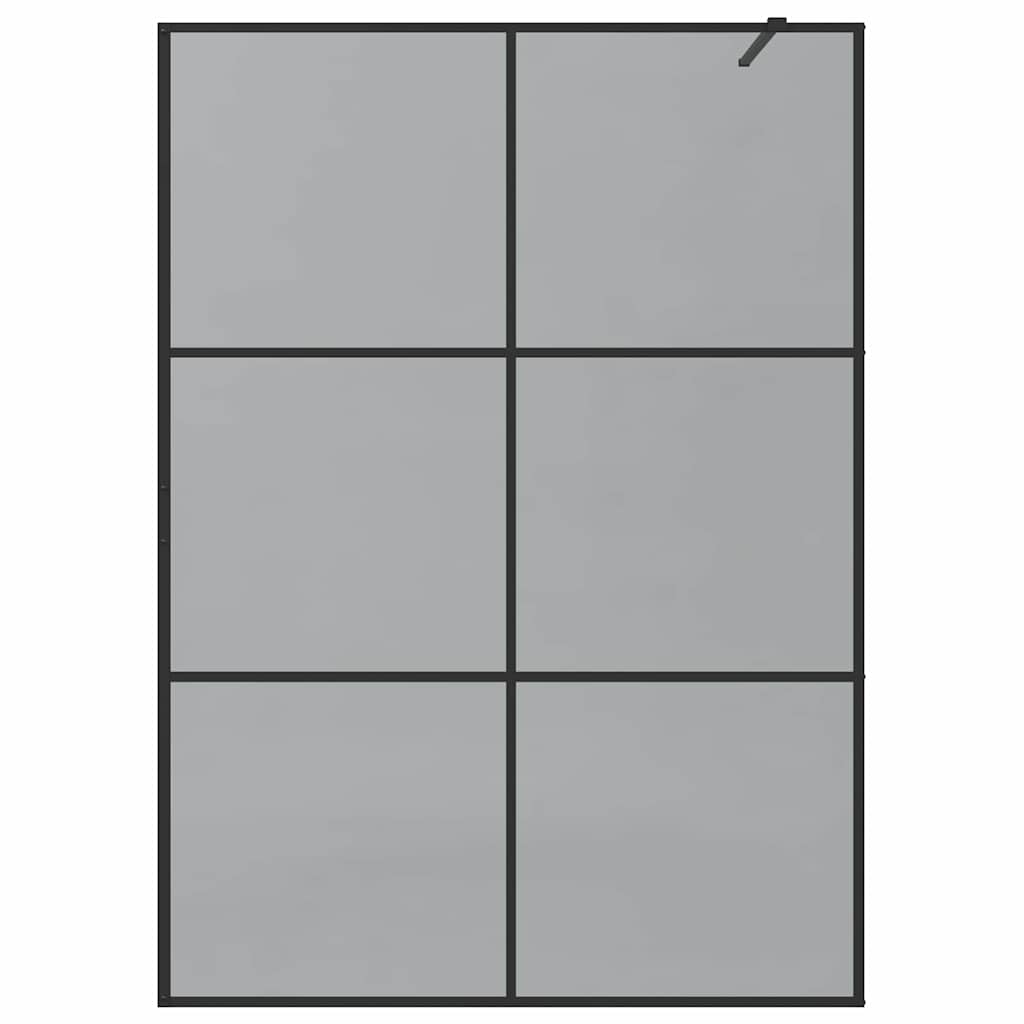Zevnitř Vstupní Sprchová Zeď Černá 140 X 195 Cm Tvrzené Sklo
