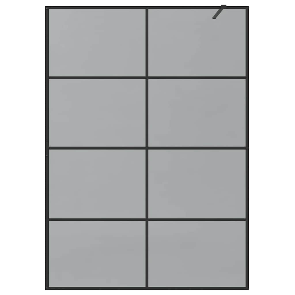 Zevnitř Vstupní Sprchová Zeď Černá 140 X 195 Cm Tvrzené Sklo