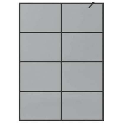 Zevnitř Vstupní Sprchová Zeď Černá 140 X 195 Cm Tvrzené Sklo
