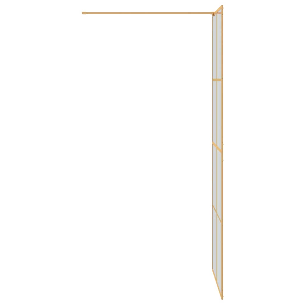 Zevnitř Vstupní Sprchová Zeď Zlatá 80 X 195 Cm Tvrzené Sklo