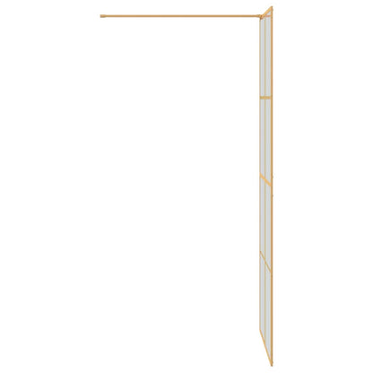 Zevnitř Vstupní Sprchová Zeď Zlatá 80 X 195 Cm Tvrzené Sklo