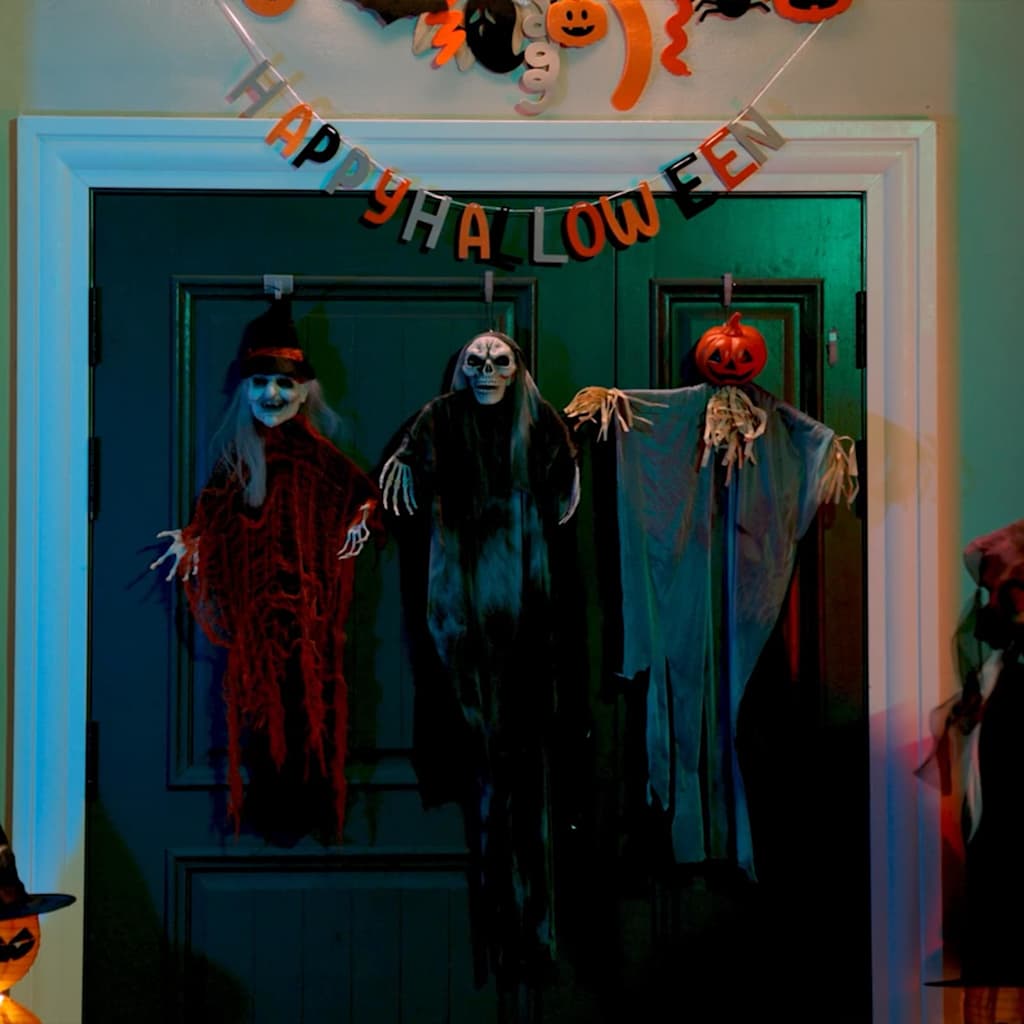 Halloweenský Visící Duch 3 Ks Černá 66 X 110 Cm Polyester