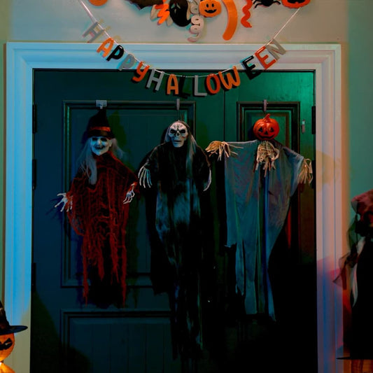 Halloweenský Visící Duch 3 Ks Černá 66 X 110 Cm Polyester