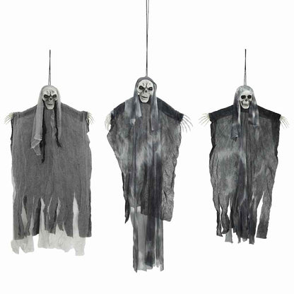 Halloweenský Visící Duch 3 Ks Černá 66 X 110 Cm Polyester