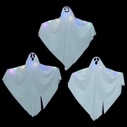 Halloweenský Visící Duch 3 Ks Bílá 52 X 62 Cm Polyester