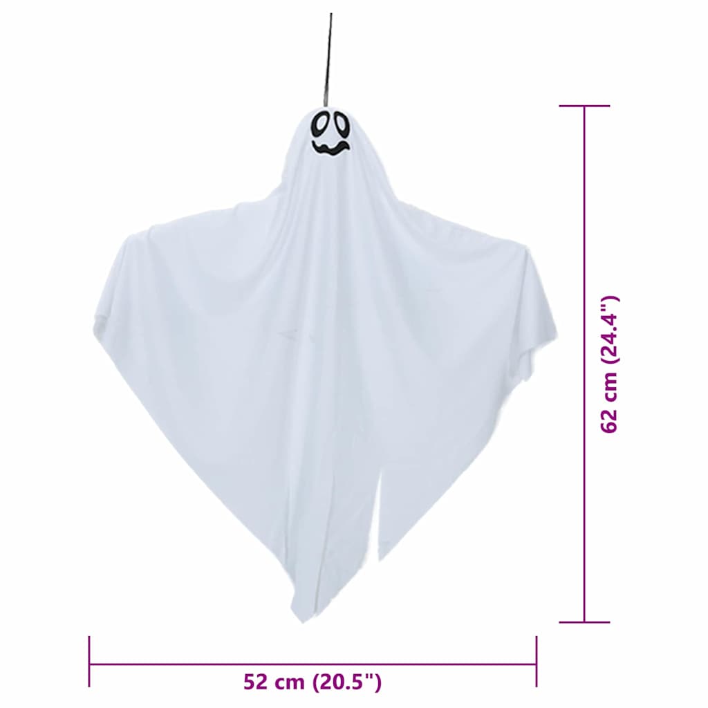 Halloweenský Visící Duch 3 Ks Bílá 52 X 62 Cm Polyester