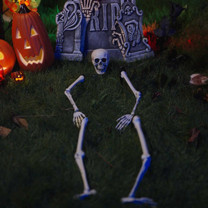 Halloweenová Kostra S Hroty Do Země Bílá 45,5 X 13 Cm