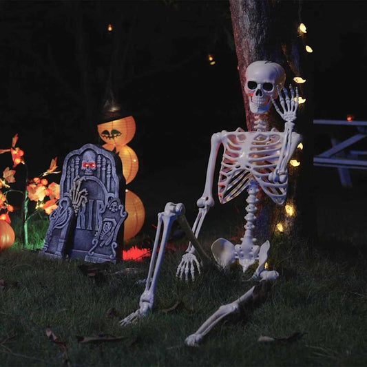 Halloweenský Kostlivec 2 Ks Bílá 85 Cm Pvc