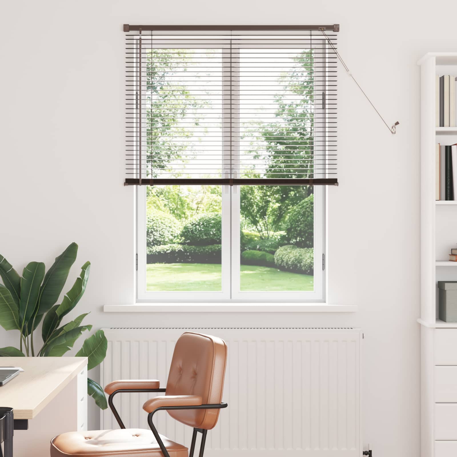 Venet Školní Žaluzie Tmavě Hnědá S Vzorem 150 X 70 Cm 25 Mm Pvc