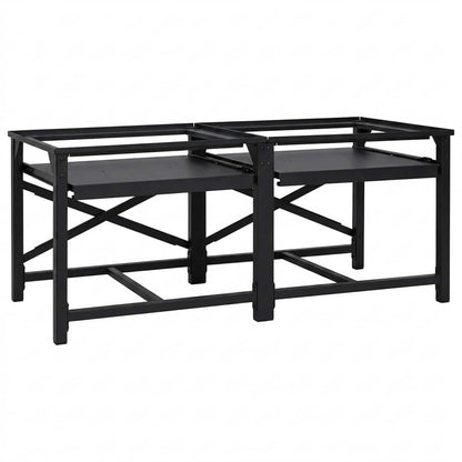 Podstavec Na Pračku 2 Pcs Černý 120 X 56 X 52 Cm Ocel
