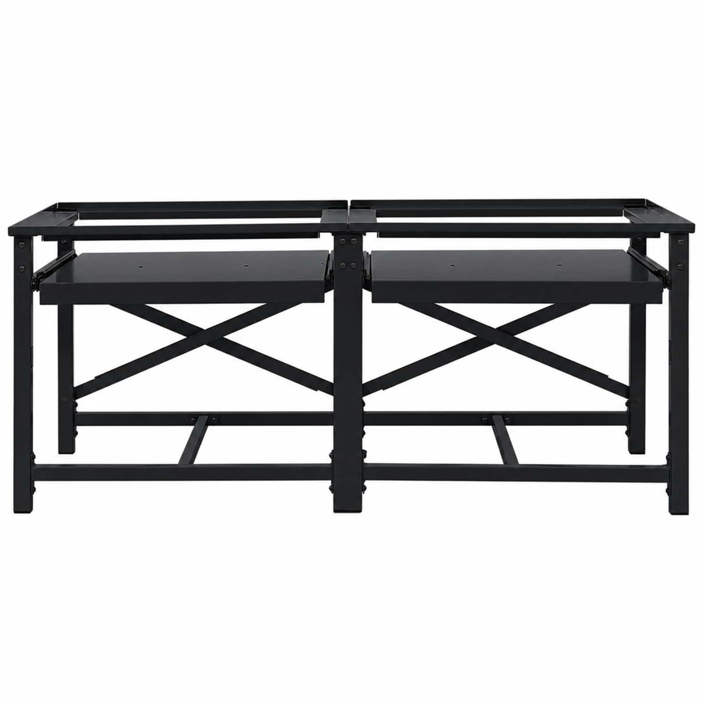 Podstavec Na Pračku 2 Pcs Černý 120 X 56 X 52 Cm Ocel