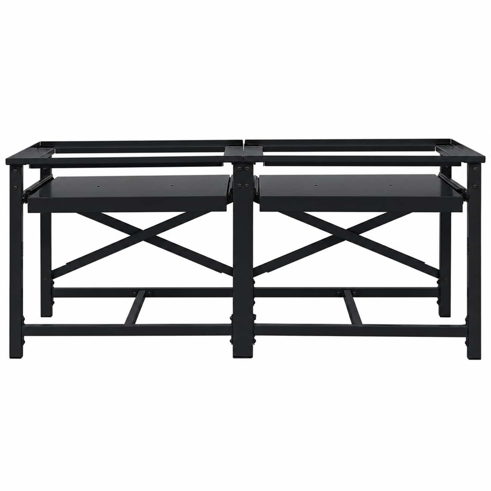 Podstavec Na Pračku 2 Pcs Černý 120 X 56 X 52 Cm Ocel