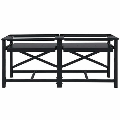 Podstavec Na Pračku 2 Pcs Černý 120 X 56 X 52 Cm Ocel