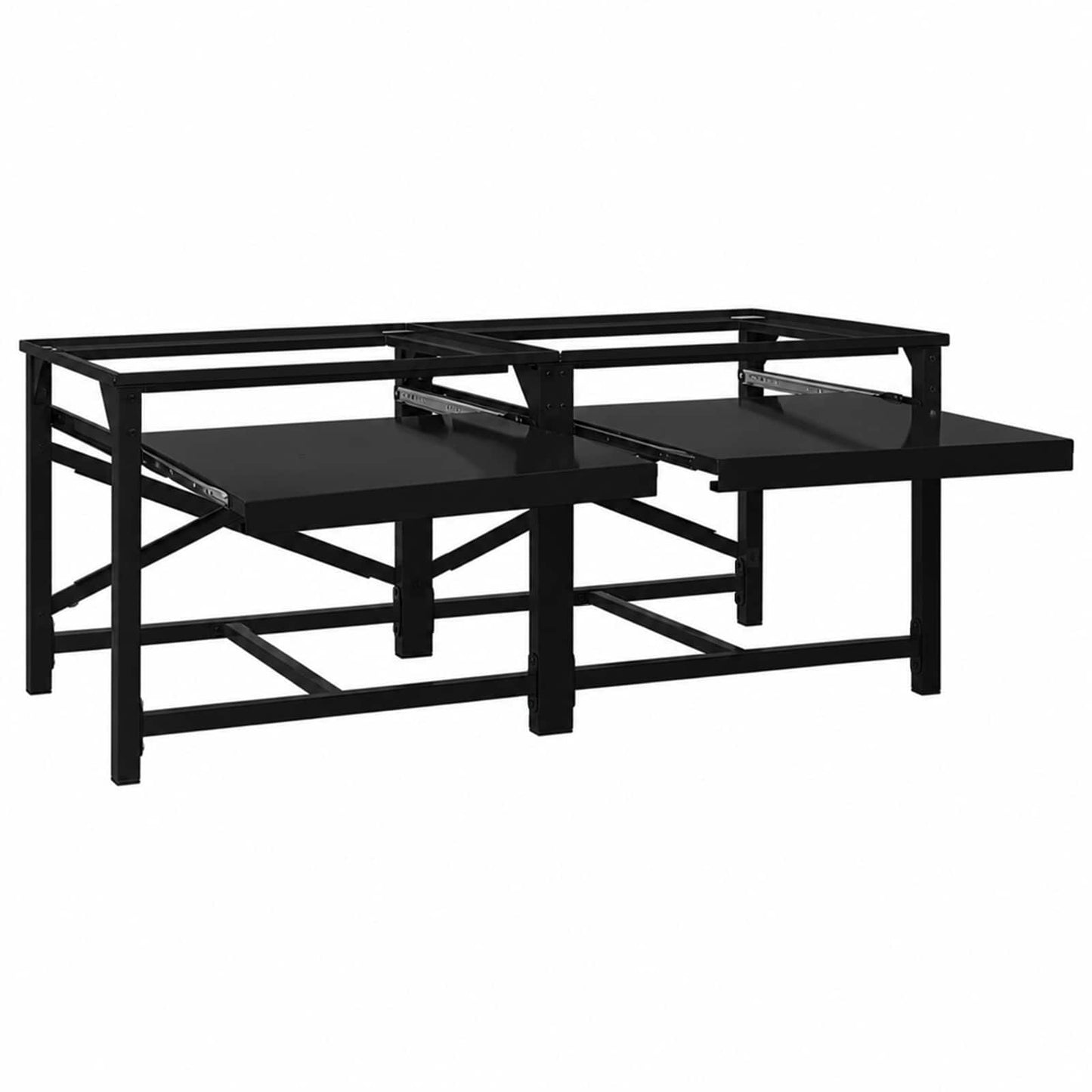 Podstavec Na Pračku 2 Pcs Černý 120 X 56 X 52 Cm Ocel