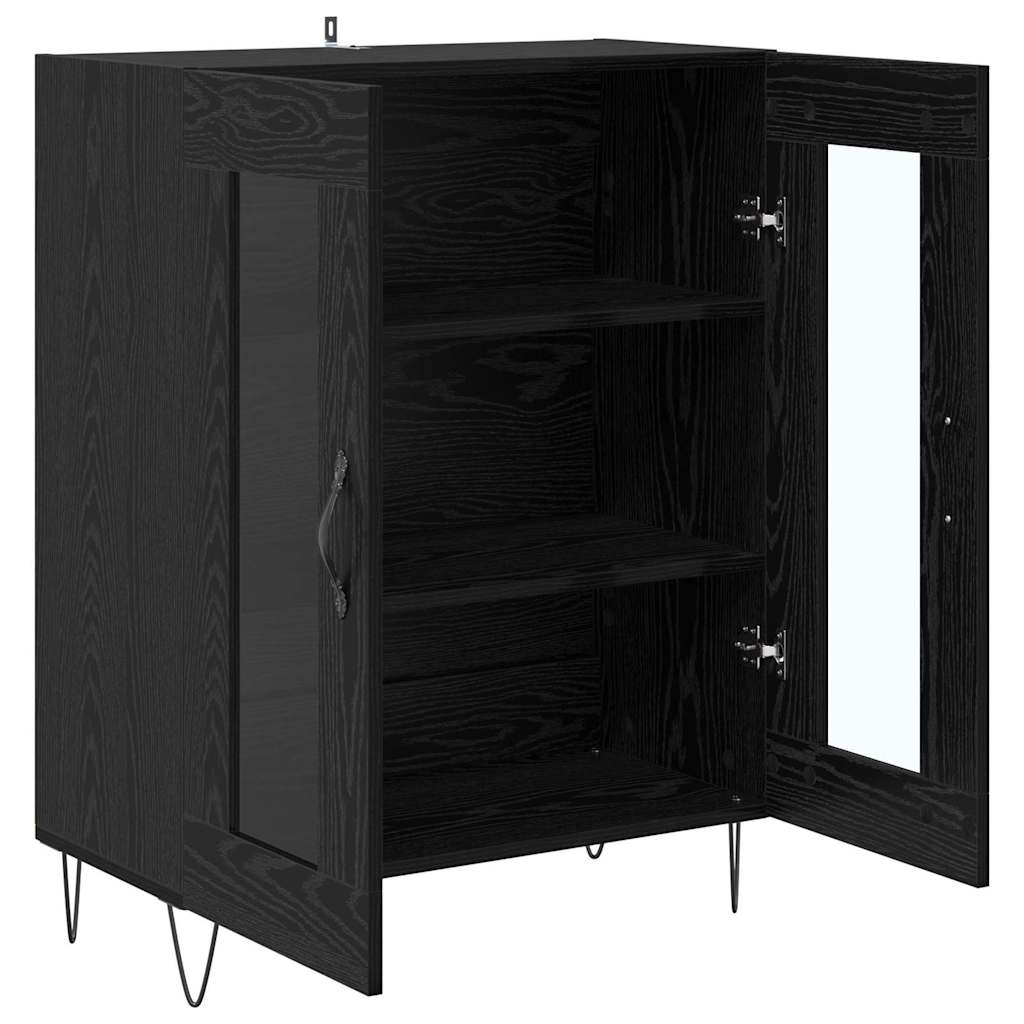 Servírovací Skříň Černý Dub 69,5 X 34 X 90 Cm Kompozitní Dřevo