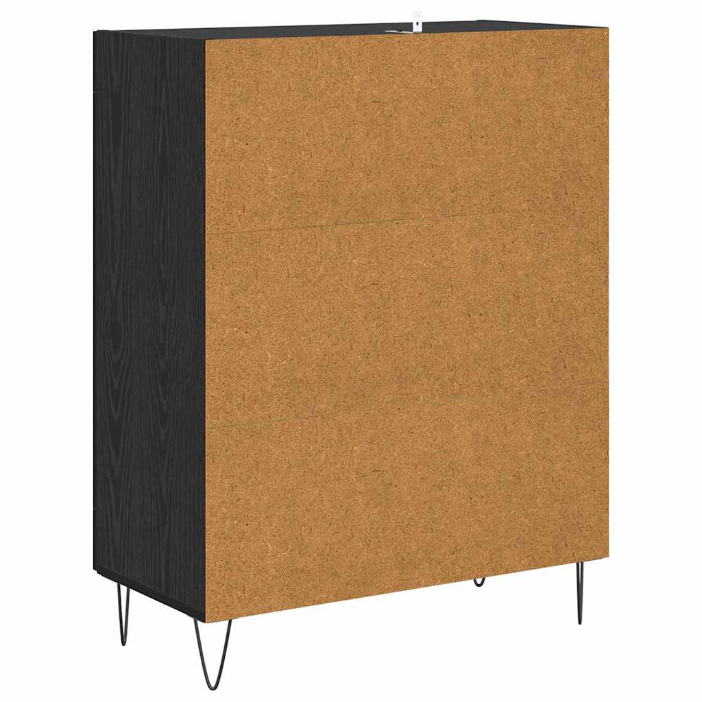 Servírovací Skříň Černý Dub 69,5 X 34 X 90 Cm Kompozitní Dřevo
