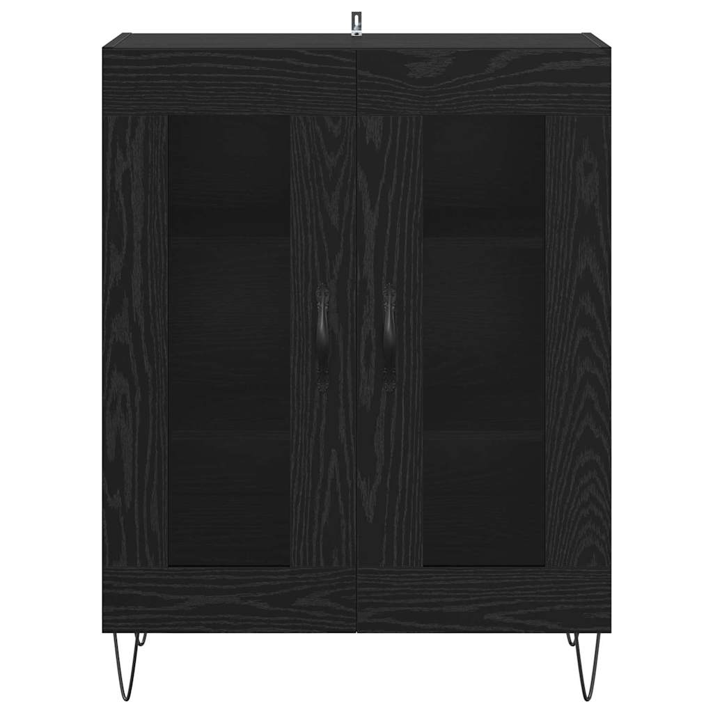 Servírovací Skříň Černý Dub 69,5 X 34 X 90 Cm Kompozitní Dřevo