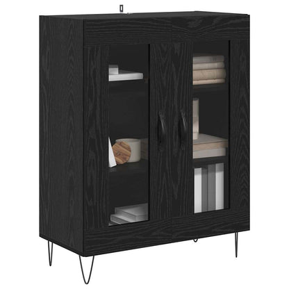 Servírovací Skříň Černý Dub 69,5 X 34 X 90 Cm Kompozitní Dřevo