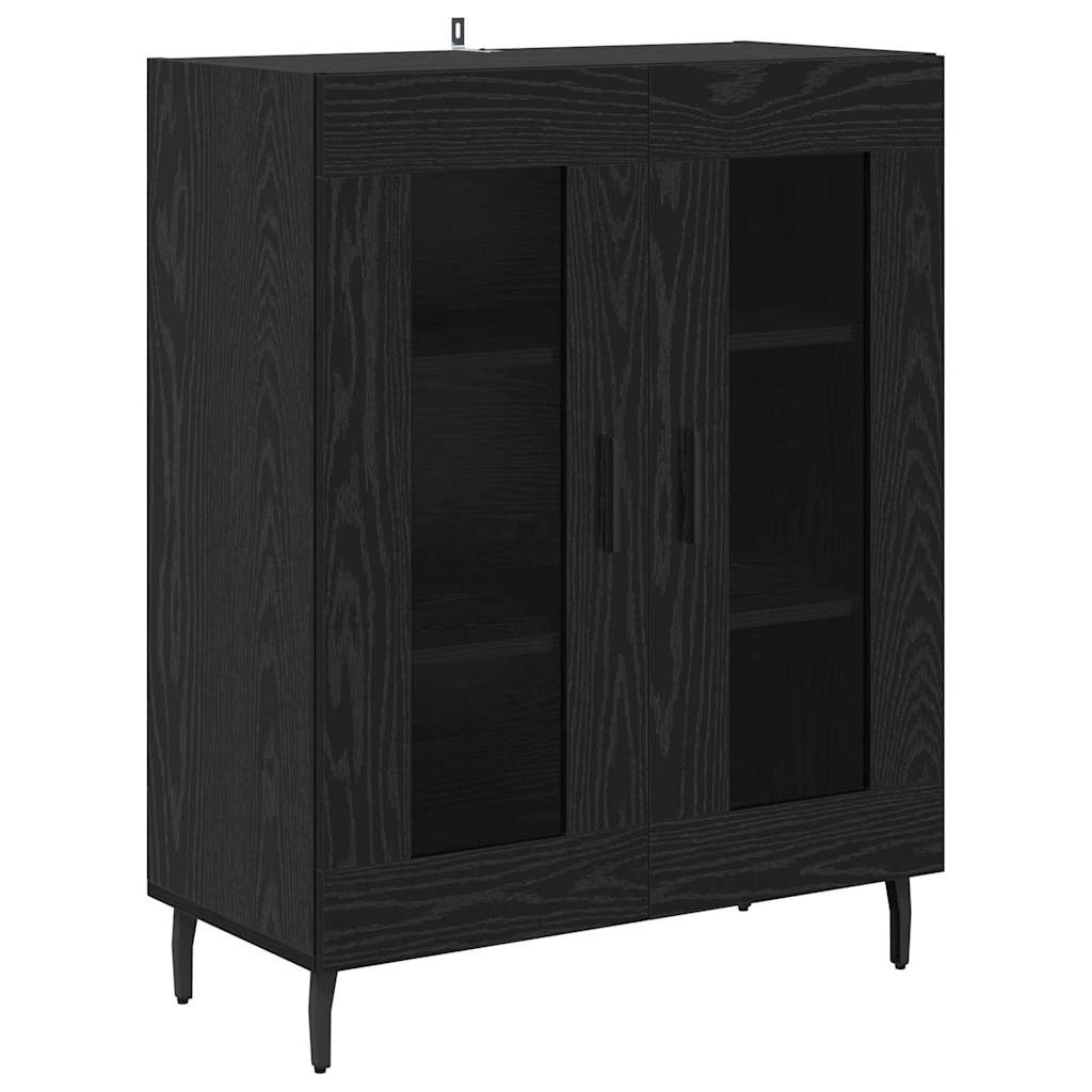 Servírovací Skříň Černý Dub 69,5 X 34 X 90 Cm Kompozitní Dřevo