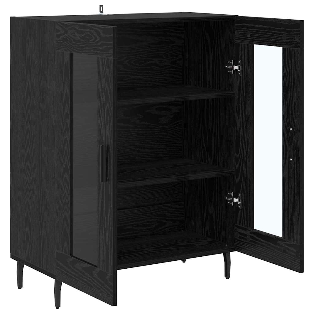Servírovací Skříň Černý Dub 69,5 X 34 X 90 Cm Kompozitní Dřevo