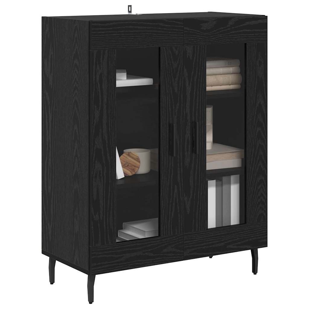 Servírovací Skříň Černý Dub 69,5 X 34 X 90 Cm Kompozitní Dřevo