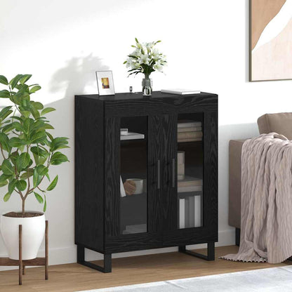 Servírovací Skříň Černý Dub 69,5 X 34 X 90 Cm Kompozitní Dřevo