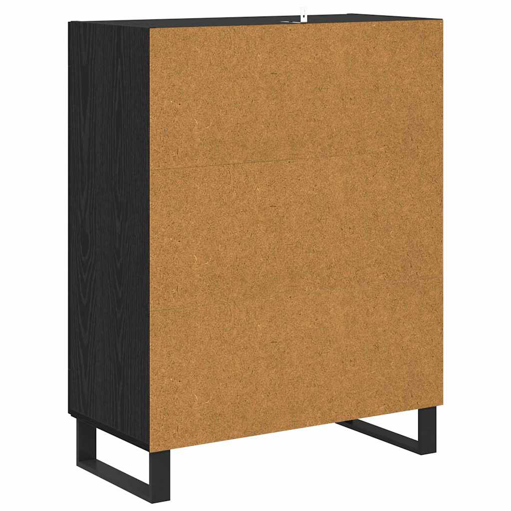 Servírovací Skříň Černý Dub 69,5 X 34 X 90 Cm Kompozitní Dřevo
