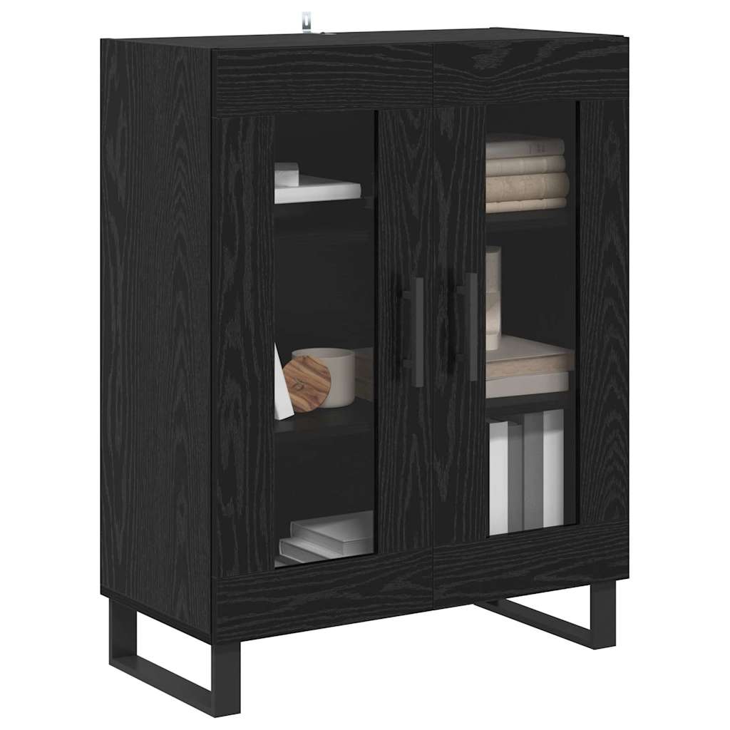 Servírovací Skříň Černý Dub 69,5 X 34 X 90 Cm Kompozitní Dřevo