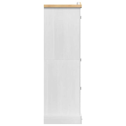 Šatní Skříň Corona Bílá 101 X 52 X 170 Cm Masivní Borové Dřevo