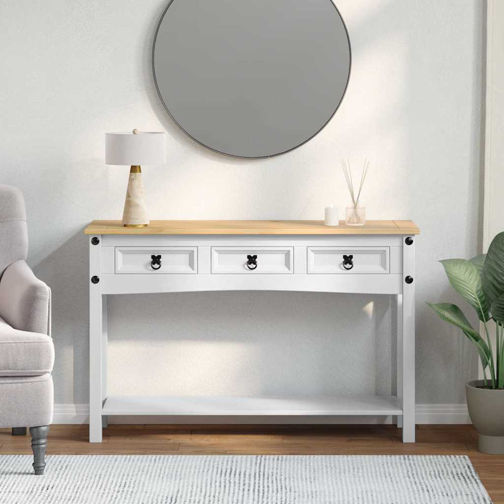 Odkládací Stolek Se Zásuvkou Corona Bílá 114 X 34,5 X 73 Cm