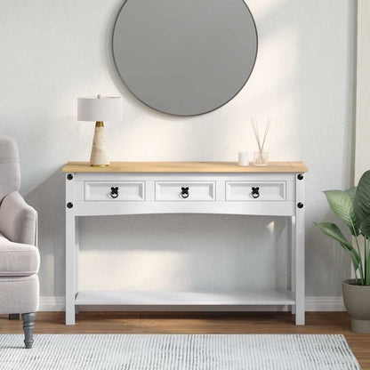 Odkládací Stolek Se Zásuvkou Corona Bílá 114 X 34,5 X 73 Cm
