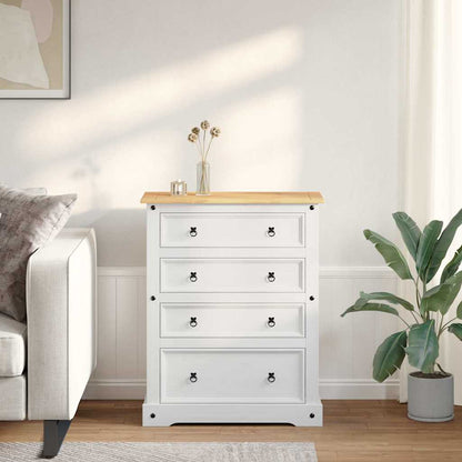 Úložné Truhly Se Zásuvkou Corona Bílý 92 X 48 X 114 Cm